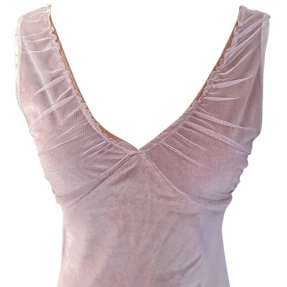 NWT Zara Romantic Pink Velvet Tulle Midi Dress, Size XXS-XS - Picture 6 of 10